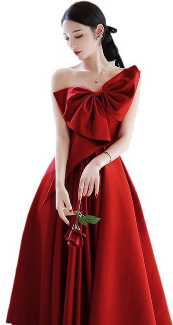 파티 드레스 와인 리본 이브닝 드레스 여성 공연 드레스 원피스 뉴타임즈 C183Q690