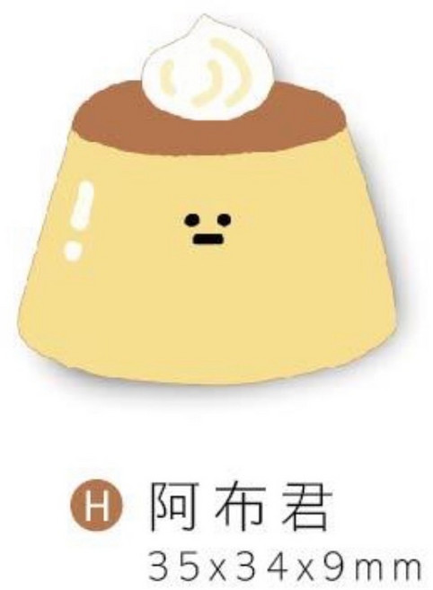 小呸角 飯糰造型 磁吸式胸章 40x32x9mm