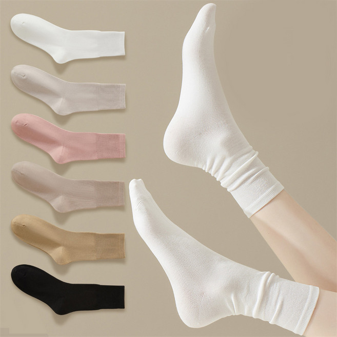 여성용 순면 무압박 양말 발목 조임 없이 편안한 발목무압박양말 산모용무압박양말여름 4켤레 세트