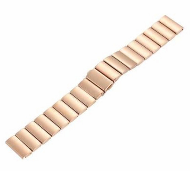 小米 Xiaomi Watch S2 專用 22mm 竹節鋼錶帶, 玫瑰金, 1個