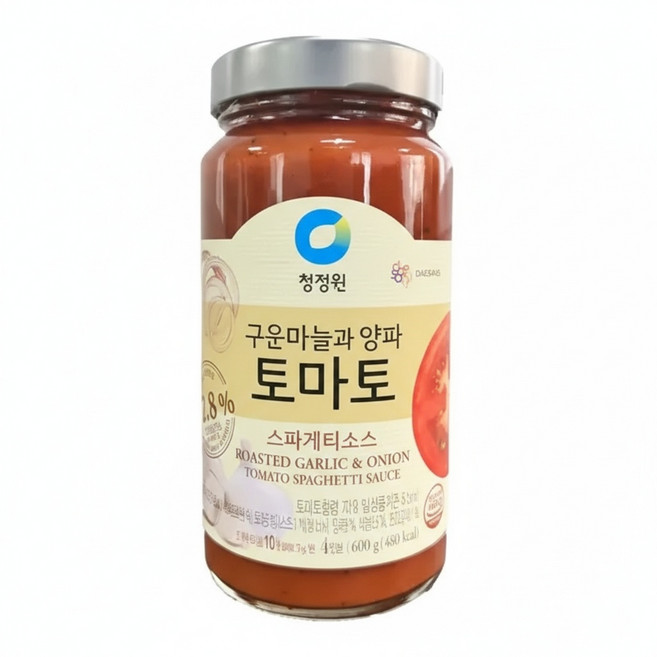 청정원 구운마늘과 양파 토마토 스파게티소스 600g x 4개