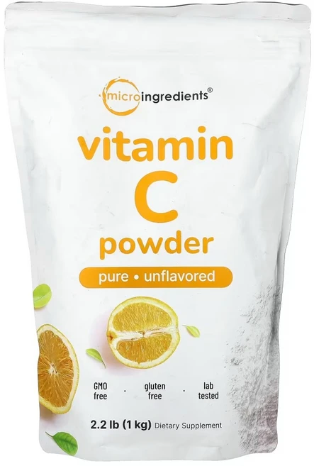 마이크로 인그레디언트 순수 비타민C 크리스털 파우더 1000mg 1kg, 분말, 성인남녀공용, 1개 - 쿠팡