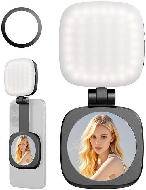 ZOZOFO 맥세이프 충전식 미니 LED 촬영 조명등, 1개, F-662