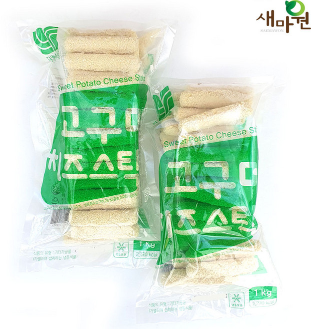 새마원 냉동 고구마 치즈스틱 모짜렐라, 2개, 1kg