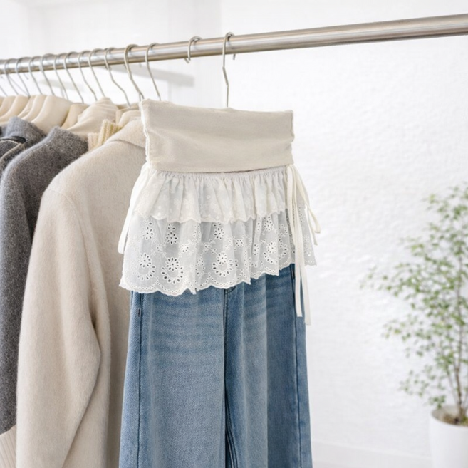 수린 프릴 캉캉 레이어드 랩 스커트 사계절템