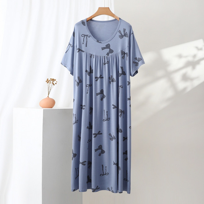 여성 빅사이즈 라운드 파자마 잠옷 원피스HM-8616+HM-8617