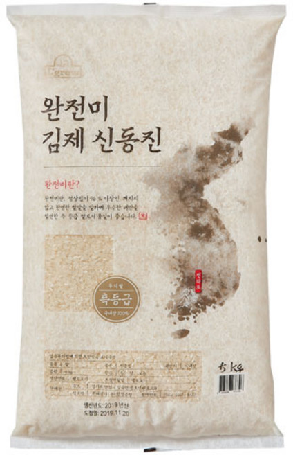 엘그로 완전미 김제 신동진 쌀, 5kg, 1개, 특등급