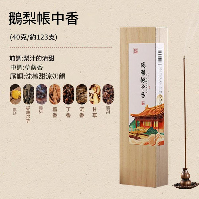 鵝梨帳中香線香 40克, 全網爆款 40克鵝梨帳中香, 1套, 杯具