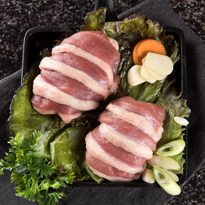 덕담골 토종 청둥오리 소금구이 400g 반마리 안주용 오리삼겹살, 1개