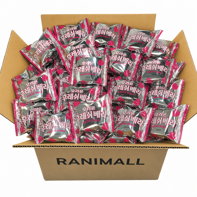 오리온 후레쉬베리 딸기맛 30개 대용량 개별포장 사무실간식 탕비실 행사 학교 단체과자, 30g