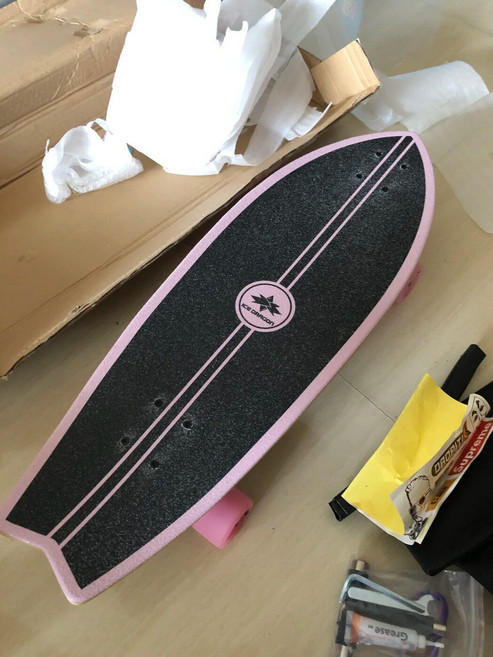 滑板專業小魚板cx4陸地衝浪板刷街初學者練習板, 如圖所示, 1個