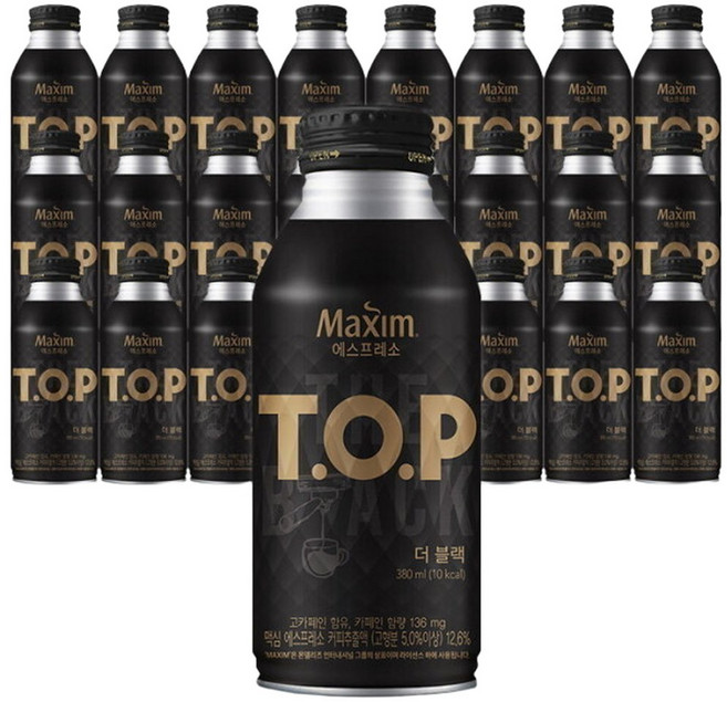 맥심 티오피 더블랙 캔커피 380ml X 24캔, 24개