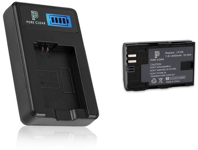 캐논 LP-E6(N) 배터리+충전기 EOS 90D 80D 70D 60D 7D 6D, 퓨어클리어 캐논 LP-E6(N) 배터리+충전기, 1개
