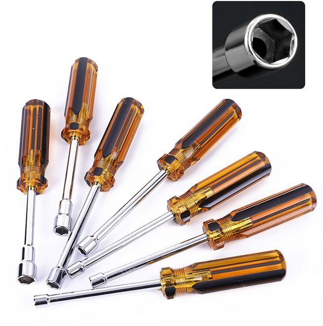 이안툴 육각 복스 드라이버 소켓 렌치 너트, 육각 복스 드라이버-7mm, 1개