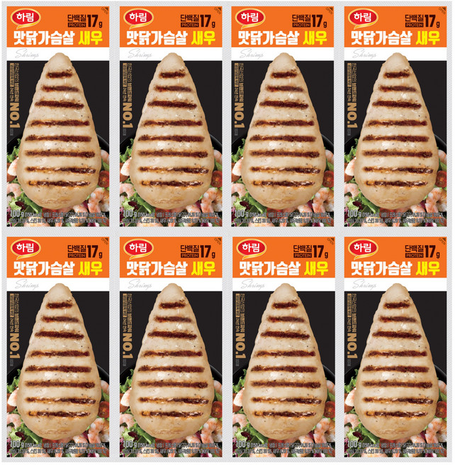 하림 맛닭가슴살 새우, 8개, 100g