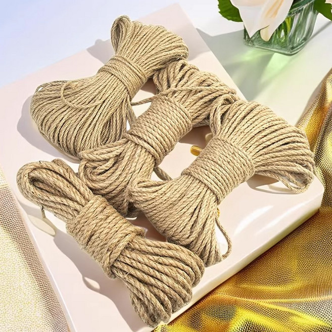 고양이 스크래처 마끈 로프 면 사이잘 줄 끈 밧줄 리필 6mm 20m, 1개