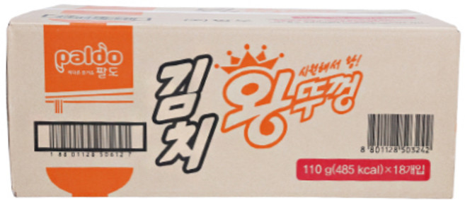 팔도 김치 왕뚜껑 110g, 18개