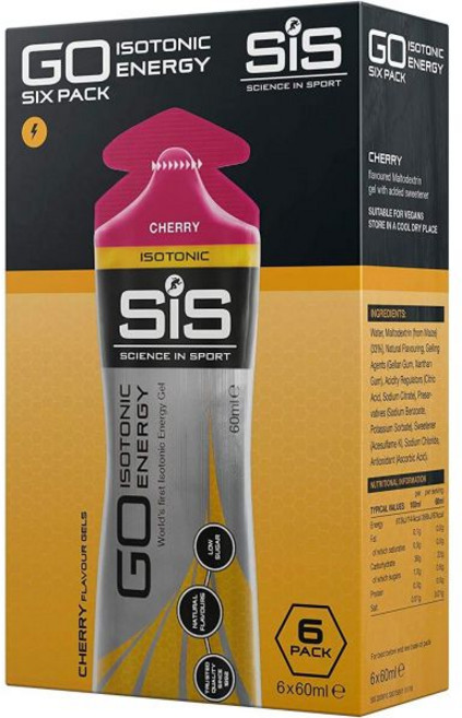 사이언스 인 스포츠 에너지 젤 팩 SIS 이소토닉 22g 빠른 작용 탄수화물 퍼포먼스 지구력 체리 맛 2액량, 사이언스 인 스포츠 에너지 젤 팩 SIS 이소토닉 22