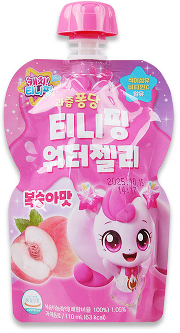 프레시코 캐치 티니핑 워터젤리 복숭아, 1개, 110ml