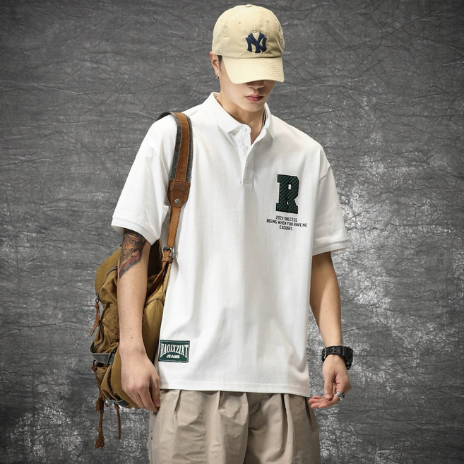 POLO領男短袖【M-3XL】日系polo衫