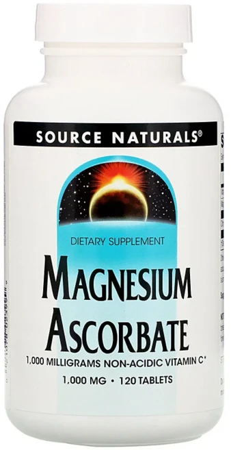 소스 네추럴스 마그네슘 아스코르브산염 바이오플라보노이드 1000mg 120정, 1개 - 쿠팡