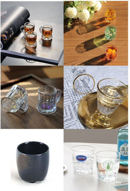 수정방 화요소주 금문고량주 연태주 모음2, 5. 블랙 HS 소주잔 55ml(2p), 1개