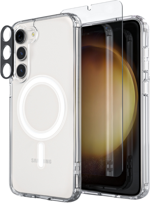 아이푸룸 초강력 맥세이프 케이스+강화유리 액정보호필름+강화유리 카메라 보호필름 풀커버 세트