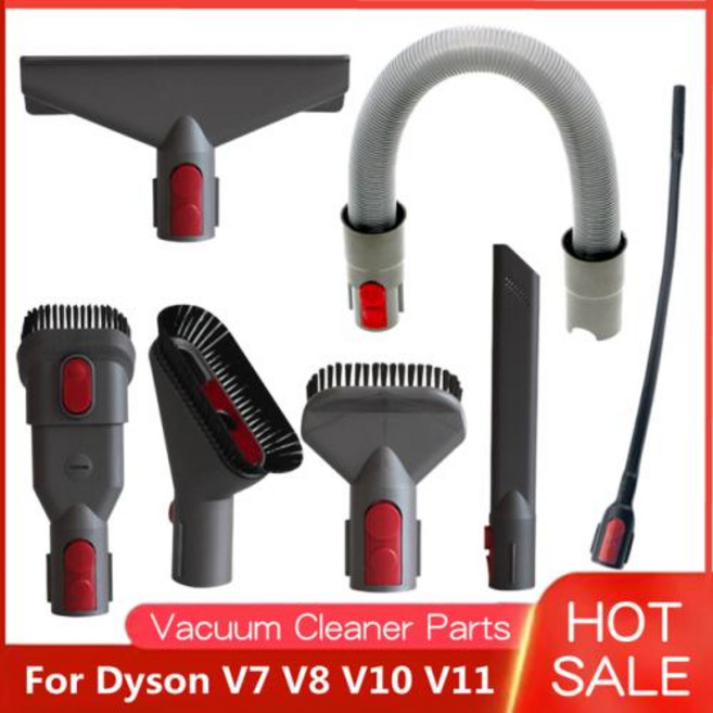 진공 부착물 청소 브러시 및 호스 도구 키트 다이슨 호환 V7 V8 V10 V11 V15, 1) 7PCS, 1개