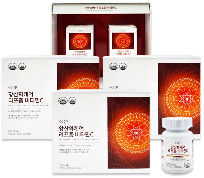 플러스엑스팜 항산화케어 리포좀 비타민C 높은 함량 메가도스 활력 먹는 영양 보충 제, 3세트, 60정