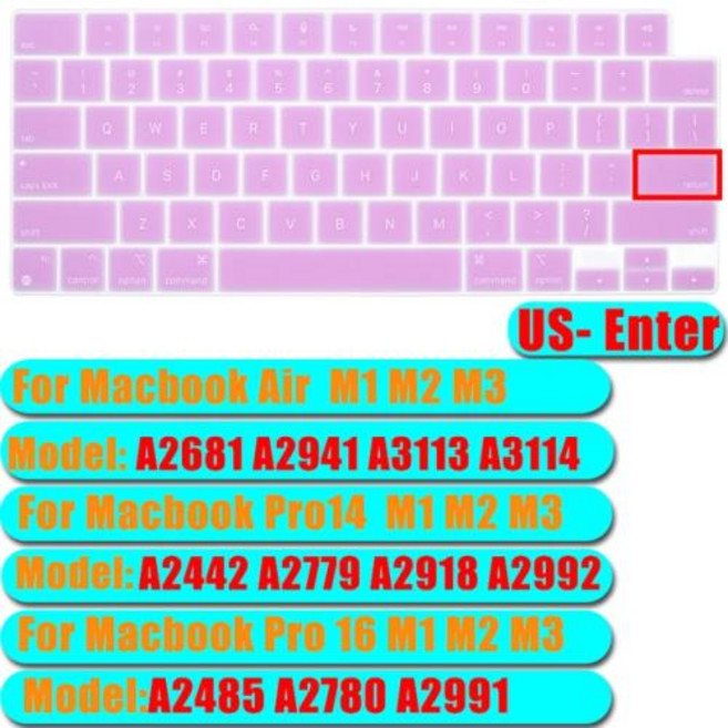 노트북 키스킨 실리콘 키보드 커버 키보드 덮개 에어 & 프로 M3 M2 M1 15.3 "14" 13.6 "16 A3113 A3114 A2941 A2681, A3113 미국 XYCZ, 1개