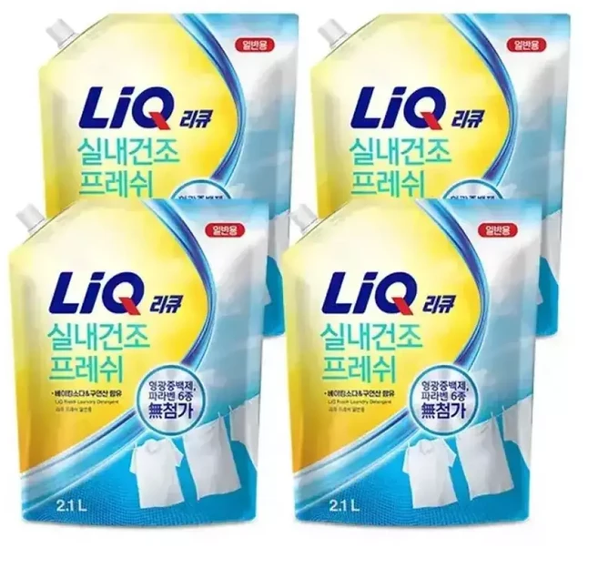 리큐 프레시 실내건조 세탁세제 일반용 2.1L 4개, 1개