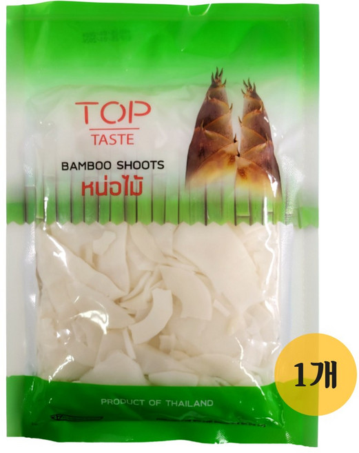태국 죽순편 죽순 bamboo shoots 슬라이스 WORLDFOOD, 454g, 1개