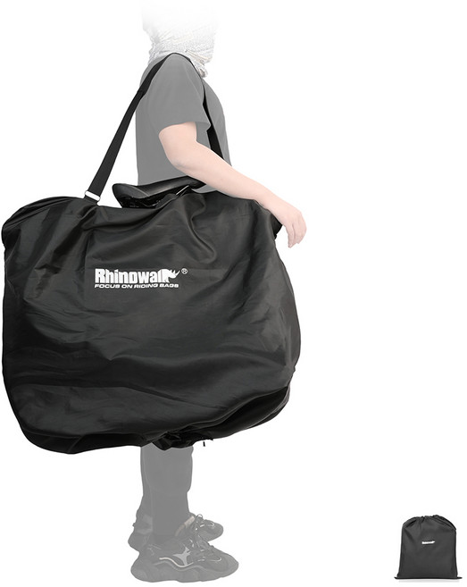 라이노워크 접이식 자전거 캐링백 20인치 운반 보관 가방 RF204, 블랙, 1개