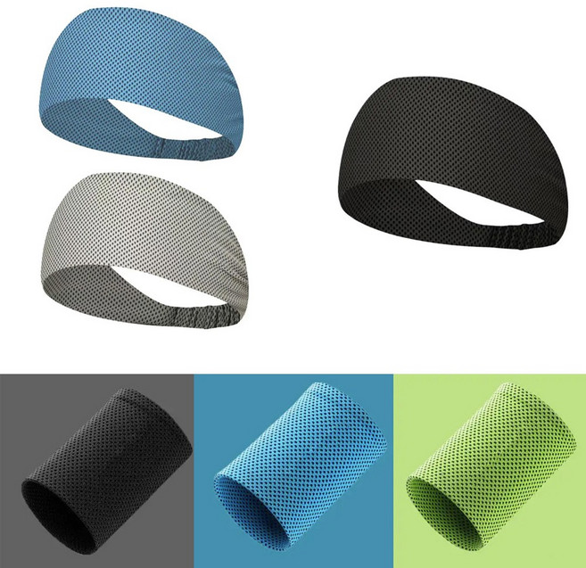 스포츠 6종 패션 세트 쿨 타올 헤어밴드 쿨매쉬 러닝 달리기 헬스 땀흡수 운동 필수템, 1개