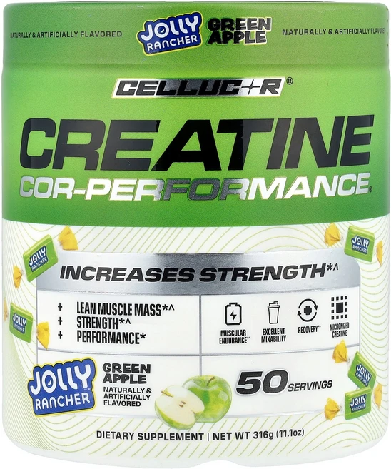 C4 / Cellucor COR-Performance® Creatine Jolly Rancher Green Apple 11.1 oz (316 g), C4 / Cellucor, COR-Performance, 316g, 1개 - 쿠팡