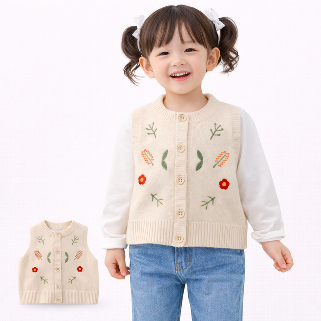 여아 베스트 유아 아동 조끼 유아동 주니어 남아 여아 실내 니트조끼