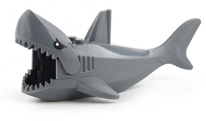 동물 호환 블럭 미니 피규어 모음, 10. 회색 바다상어, 1개