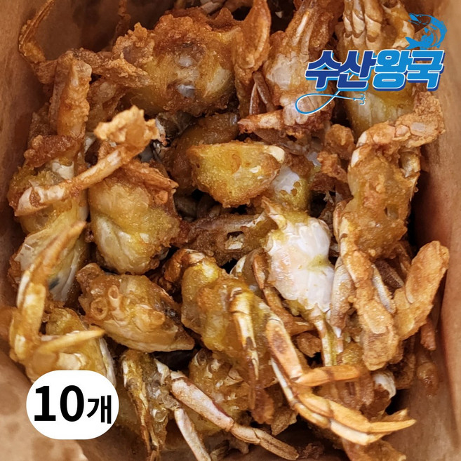 수산왕국 크리스피 꽃게 베이비크랩 튀김, 10개, 500g