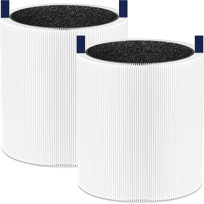 호환 교체 필터 2팩 Compat1ble wlth Blue Pure 411i 411a Max 공기 청정기 F4MAX 3-in-1 HEPA 활성탄, 01 511 Filter