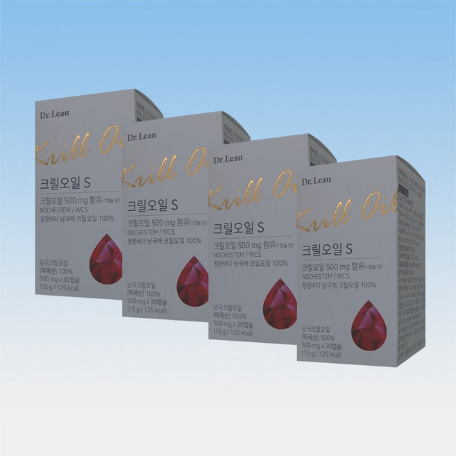 닥터린 크릴오일s 인지질 56 DHA EPA 아스타잔틴 30캡슐 4박스 4개월분, 30정, 4개