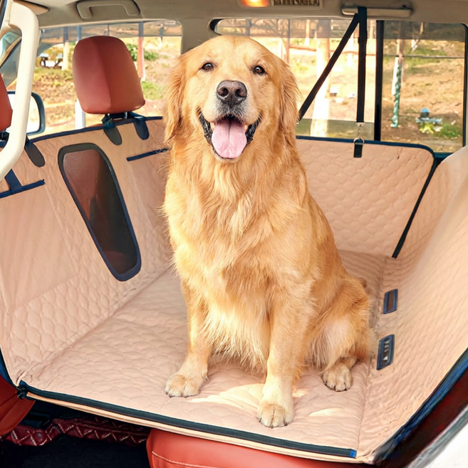 모시개 애견 차시트 중형견 대형견 반려동물 차량용 드라이빙킷 카시트, 1세트, 샌드베이지