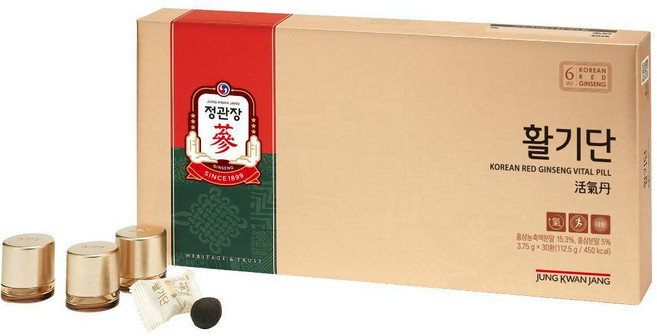 [정관장 본사직영] 활기단 3.75g 30환, 1박스, 30정