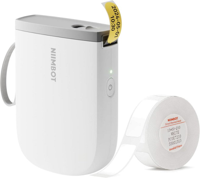 님봇 Niimbot D11H 네임스티커 라벨프린터 (기본라벨지+보호케이스포함), D11H화이트+화이트12*40라벨지1개, 1개