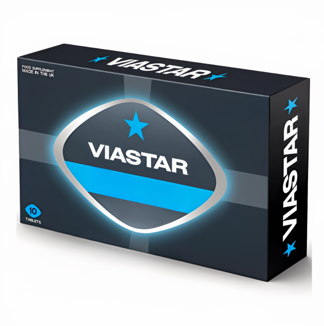 VIASTAR 비아스타 영국제조 자연 허브 지속적인 밸런스를 위한 더 향상된 지원 높은 성능 향상 강화된 탄력 강도 휴대용 활동 에너지 보조제, 1개, 10정