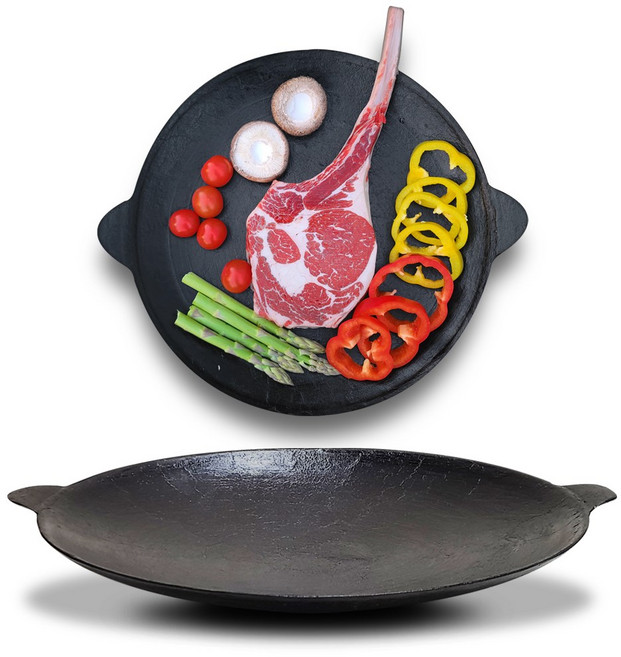 무쇠 가마솥 솥뚜껑 구이판 불판 무쇠 캠핑 용 가정용, 전골타입 솥뚜껑불판 (소형 지름 29.5cm)