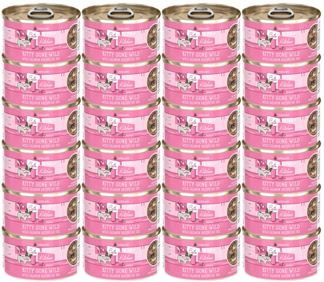 웨루바 12개월 이상 캣츠인더키친 키티 건 와일드 캔 습식사료, 연어, 90g, 24개 - 쿠팡