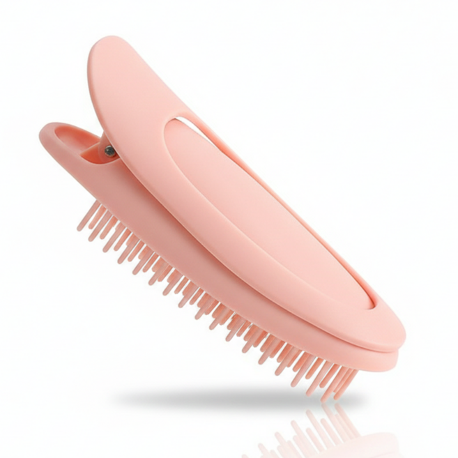 뿌리볼륨 집게 롤 앞머리 옆머리 구르뽕 구루뿌 뽕 구루퍼 모류교정 헤어롤, 1개, 핑크