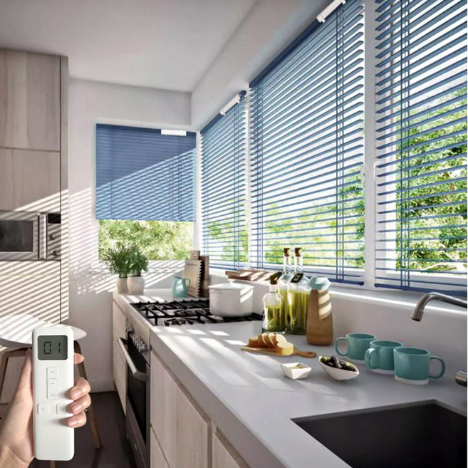 윈샵 전동 알루미늄 블라인드 25mm[가로 사이즈 70-220cm 세로 80-280cm]