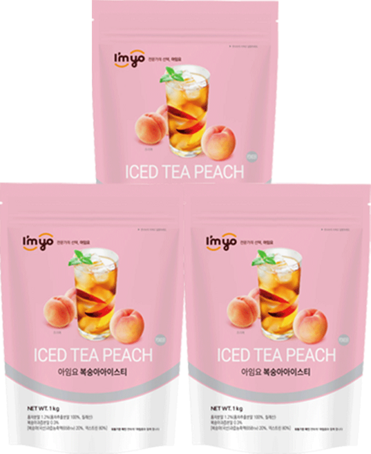 아임요 복숭아 아이스티 1kg x 3개, 1개입