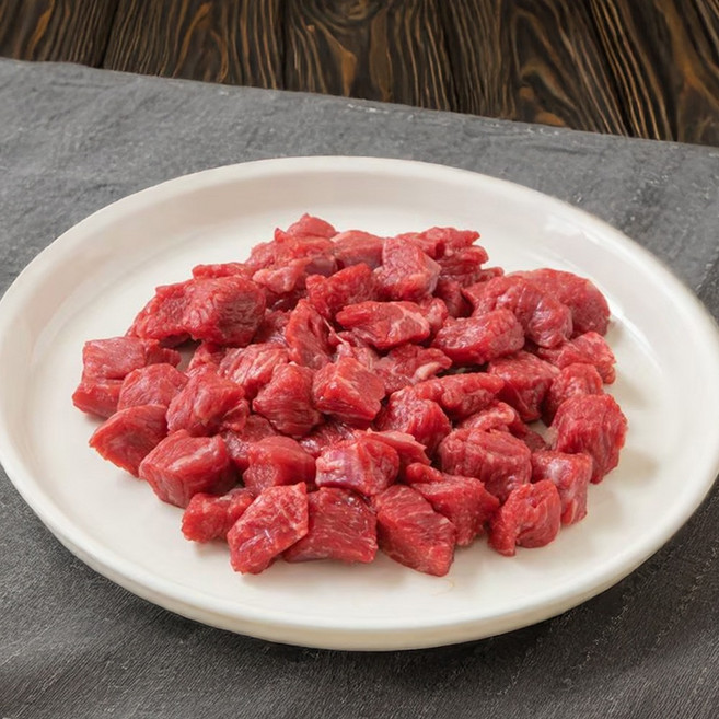 [마장동한우] 투뿔 한우 1++ 등급 국거리 500g 1개